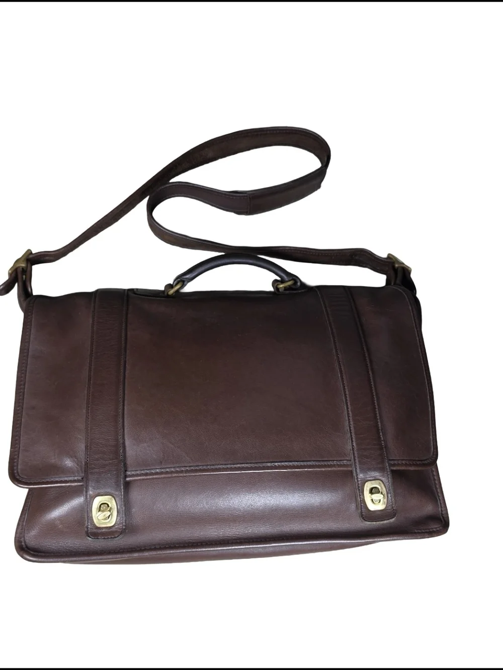 Coach Essex Briefcase 5274 Mahogany Vintage Brown Leather Laptop Bag USA